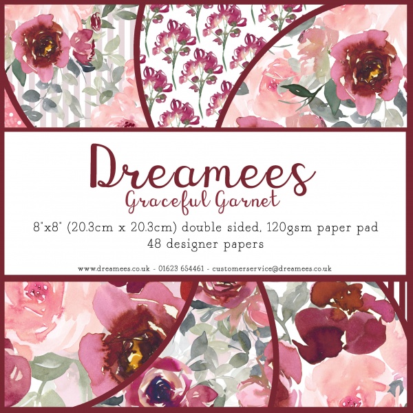 Graceful Garnet 8x8 Paper Pad